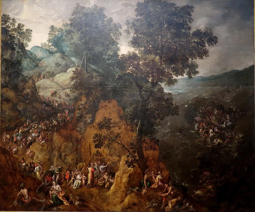 Paesaggio con la fuga in Egitto - Schorr Collection